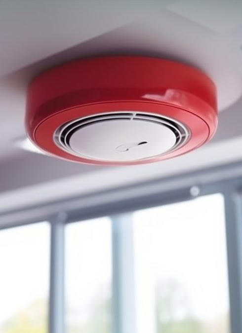 Detector de humo instalado en techo